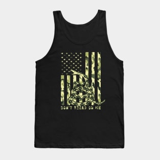 Don't Tread on Me Camo American Flag Tank Top